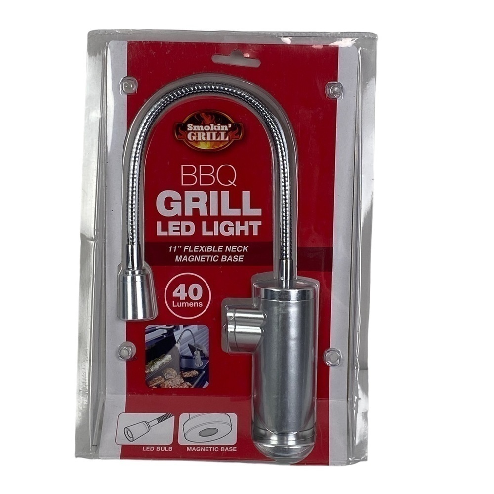 Smokin' Grill LED Light 11" Flexible Goose Neck Magnetic Base 40 Lumens NEW‎